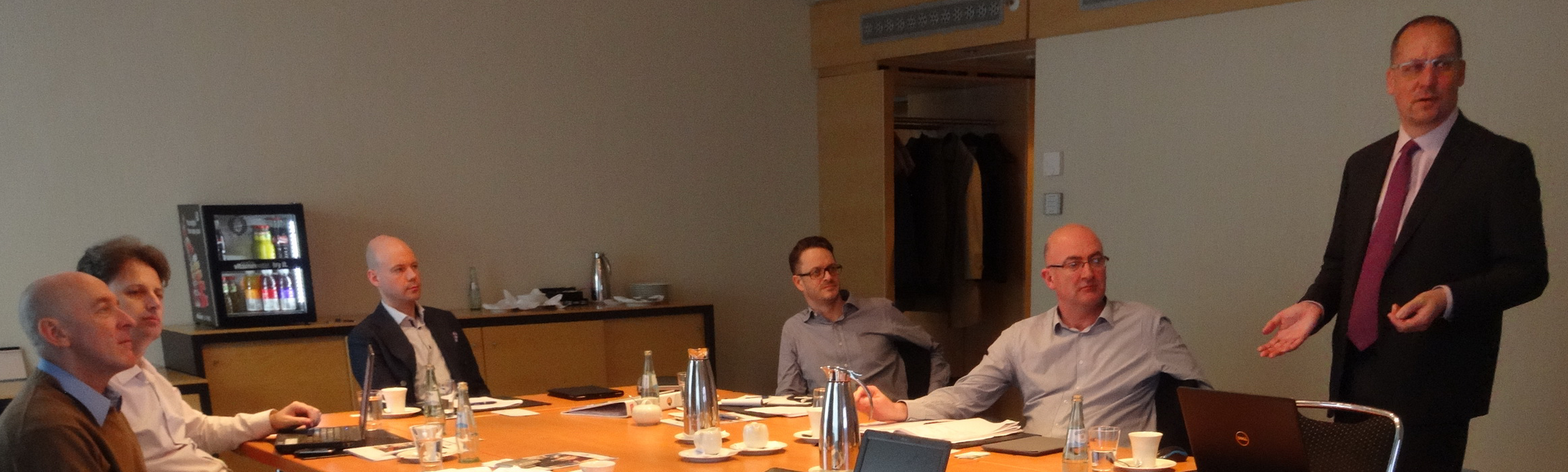 Heiner Lehr (far right) presents to GLOBALG.A.P. technical livestock committee .